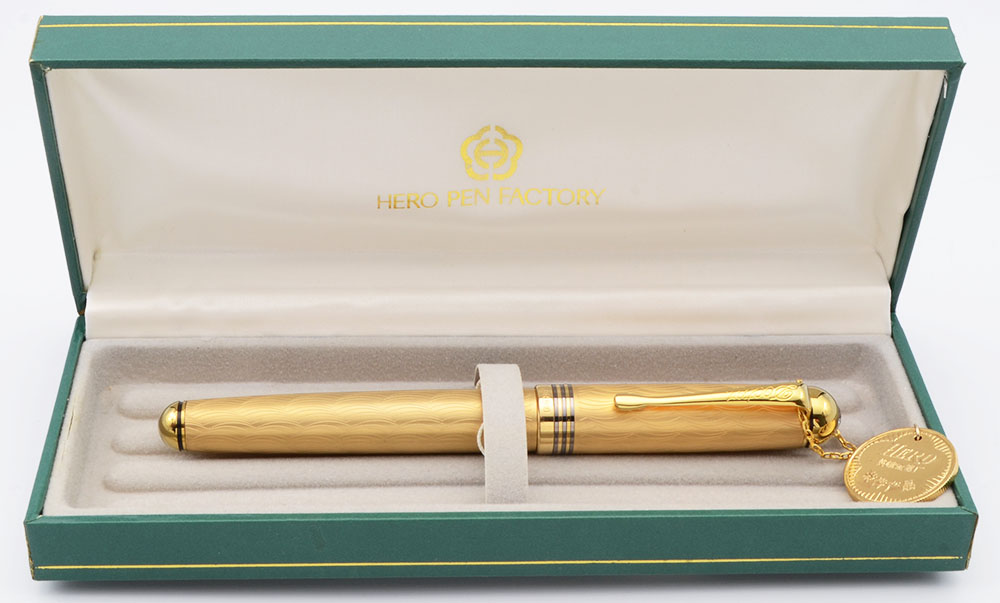 Hero Doctor 900 Fountain Pen - 23k Chased Gold Plating, C/C